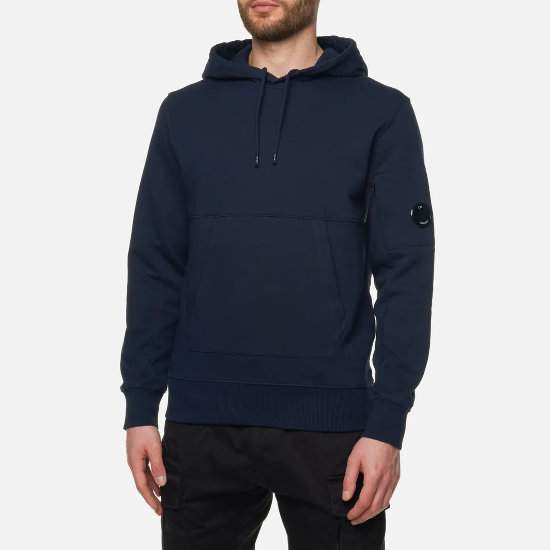 C.P. Company Мужская толстовка Logo Hoodie Diagonal Raised Fleece