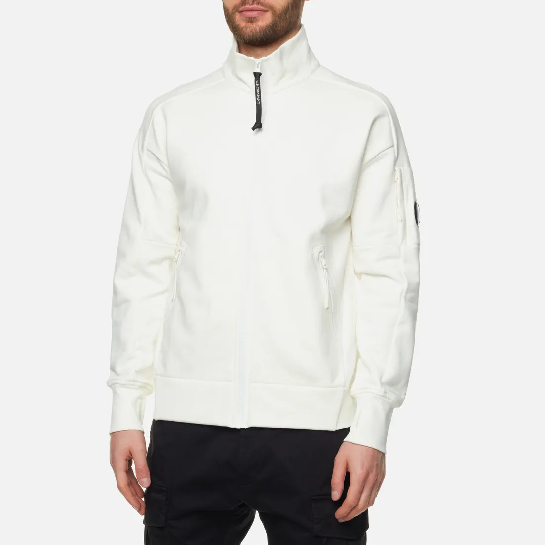 C.P. Company Мужская толстовка Full Zipped Diagonal Raised Fleece