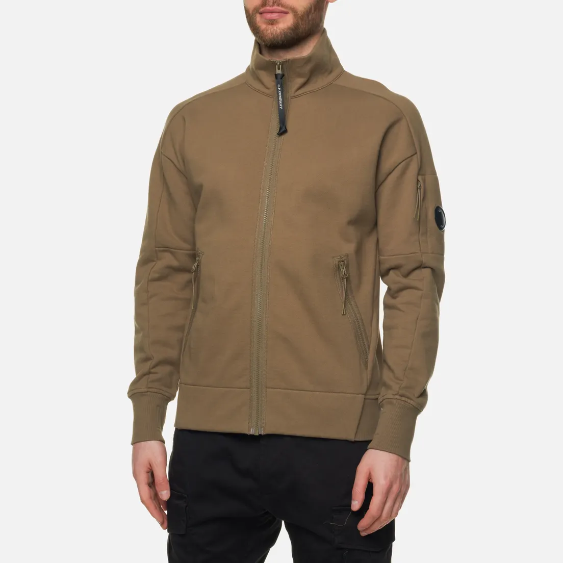 C.P. Company Мужская толстовка Full Zipped Diagonal Raised Fleece