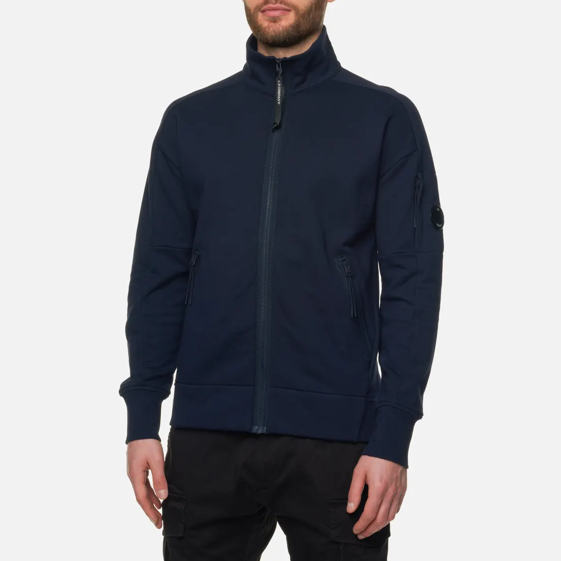 C.P. Company Мужская толстовка Full Zipped Diagonal Raised Fleece