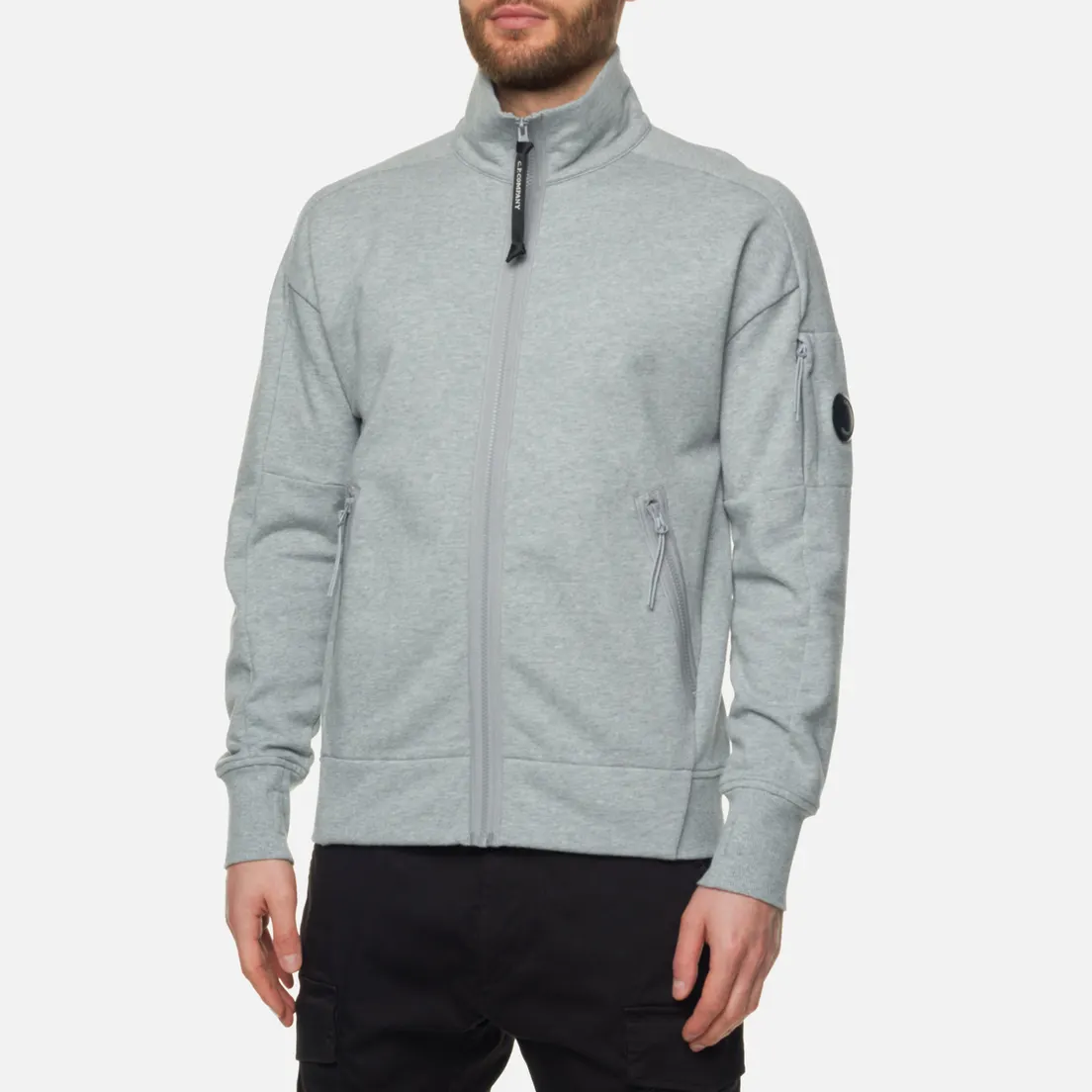 C.P. Company Мужская толстовка Full Zipped Diagonal Raised Fleece