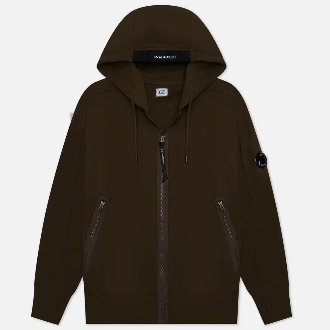 C.P. Company Мужская толстовка Zipped Hoodie Diagonal Raised Fleece