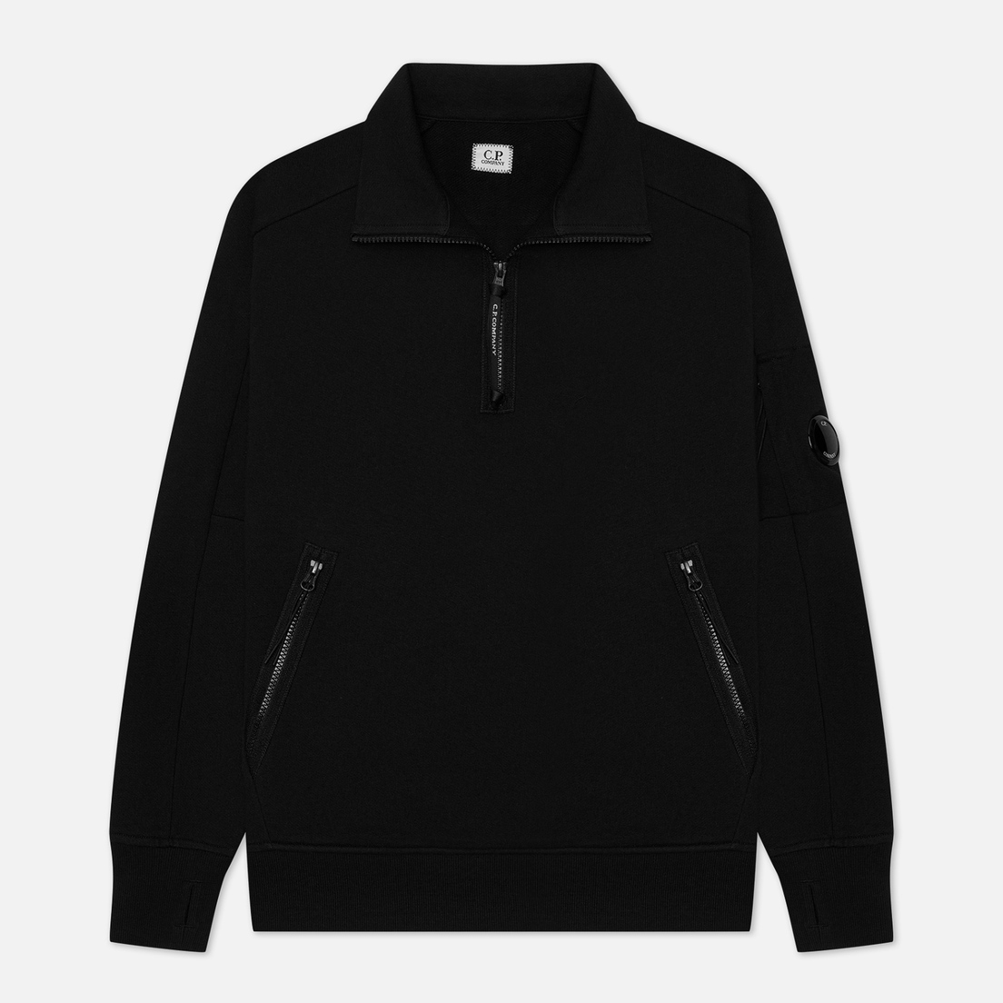 C.P. Company Мужская толстовка Stand Collar Diagonal Raised Fleece