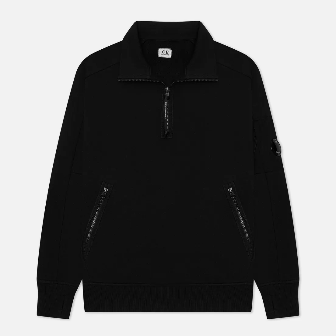 C.P. Company Мужская толстовка Stand Collar Diagonal Raised Fleece