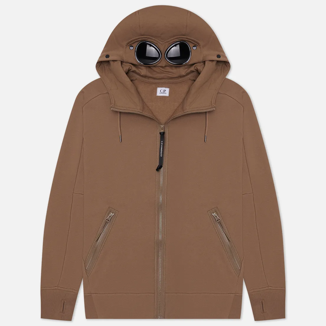 C.P. Company Мужская толстовка Goggle Zipped Hoodie Diagonal Raised Fleece