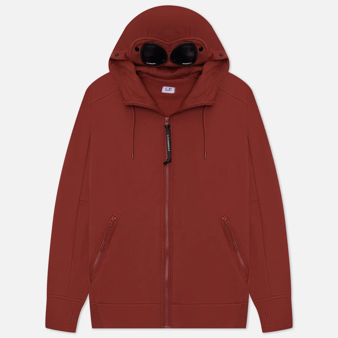 C.P. Company Мужская толстовка Goggle Zipped Hoodie Diagonal Raised Fleece