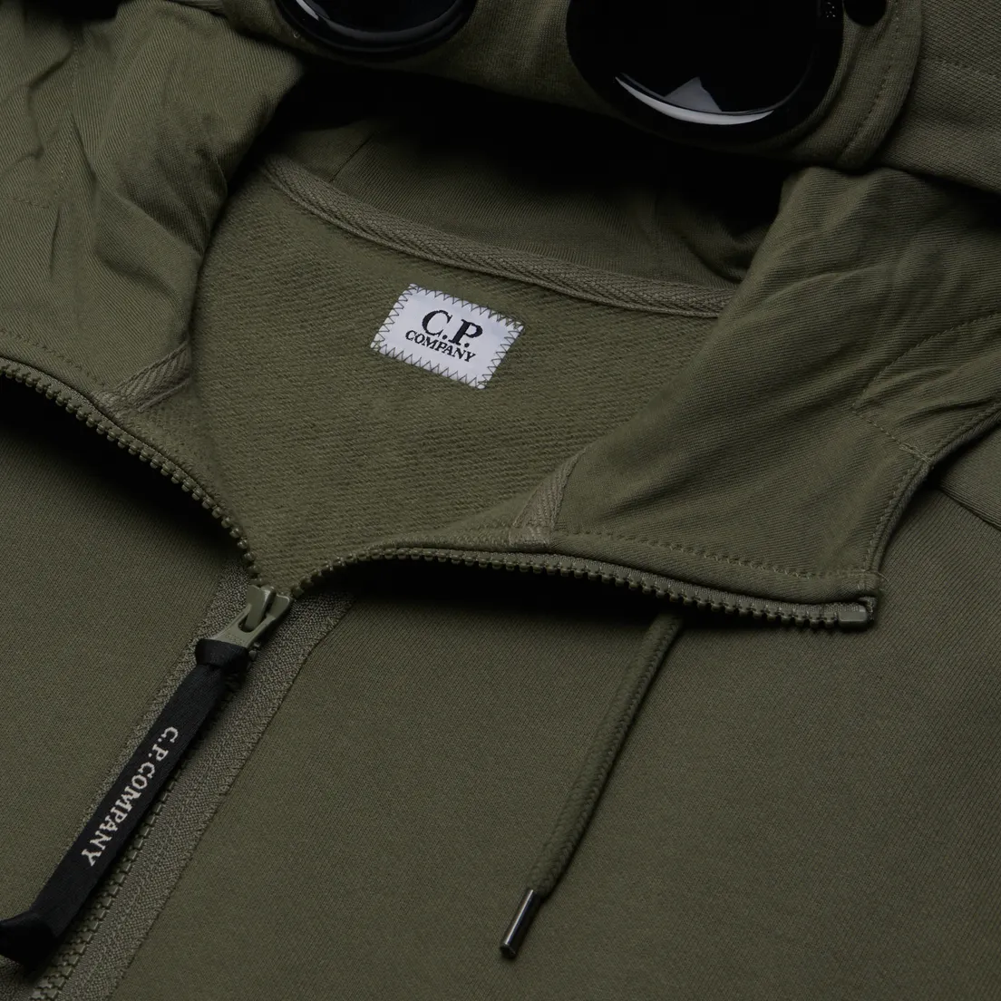 C.P. Company Мужская толстовка Goggle Zipped Hoodie Diagonal Raised Fleece