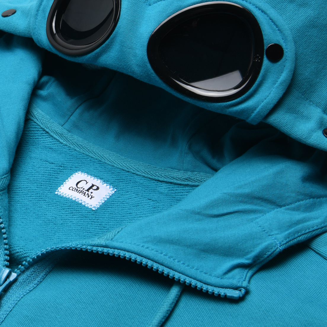 C.P. Company Мужская толстовка Goggle Zipped Hoodie Diagonal Raised Fleece