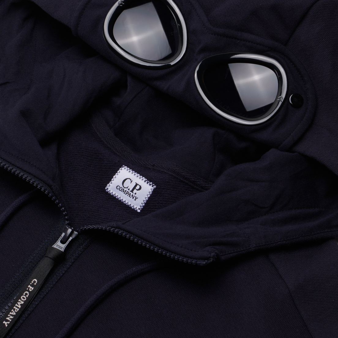 C.P. Company Мужская толстовка Goggle Zipped Hoodie Diagonal Raised Fleece