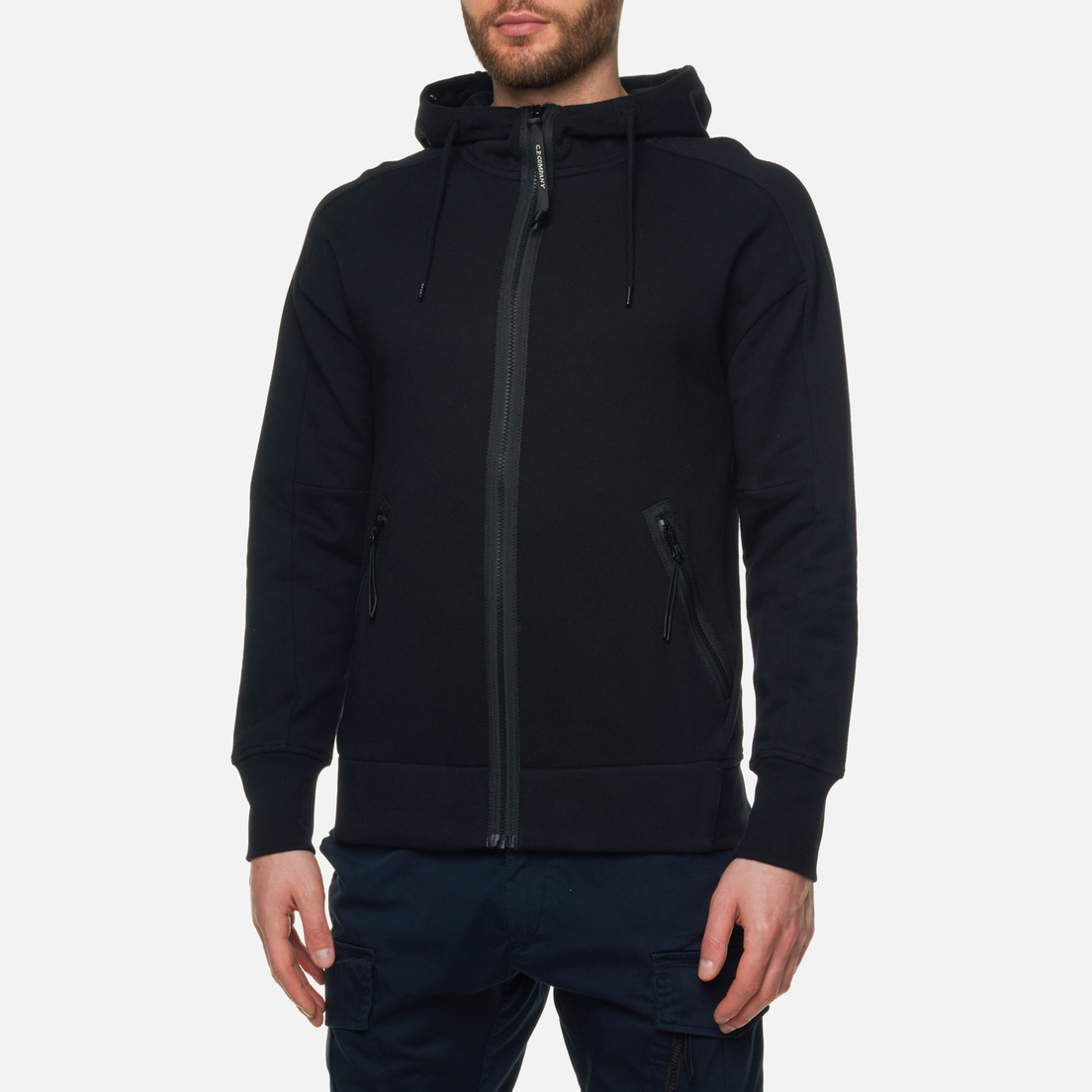 Мужская толстовка C.P. Company Goggle Zipped Hoodie Diagonal Raised