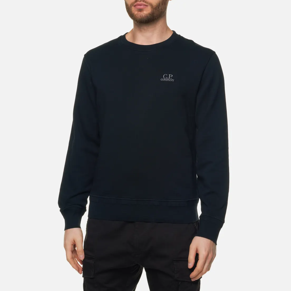 C.P. Company Мужская толстовка Cotton Fleece Logo Garment Dyed