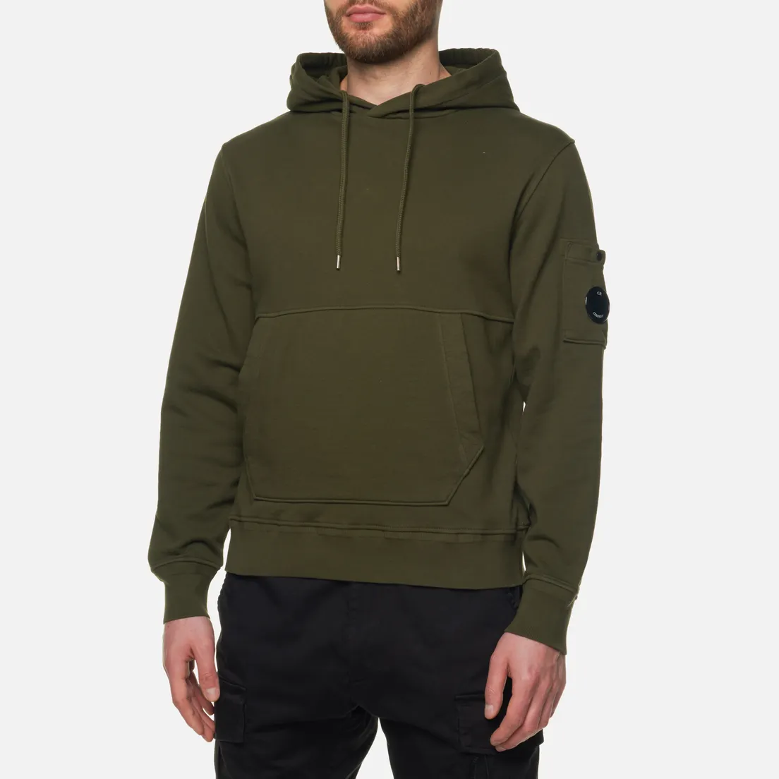 C.P. Company Мужская толстовка Cotton Fleece Hoodie Garment Dyed