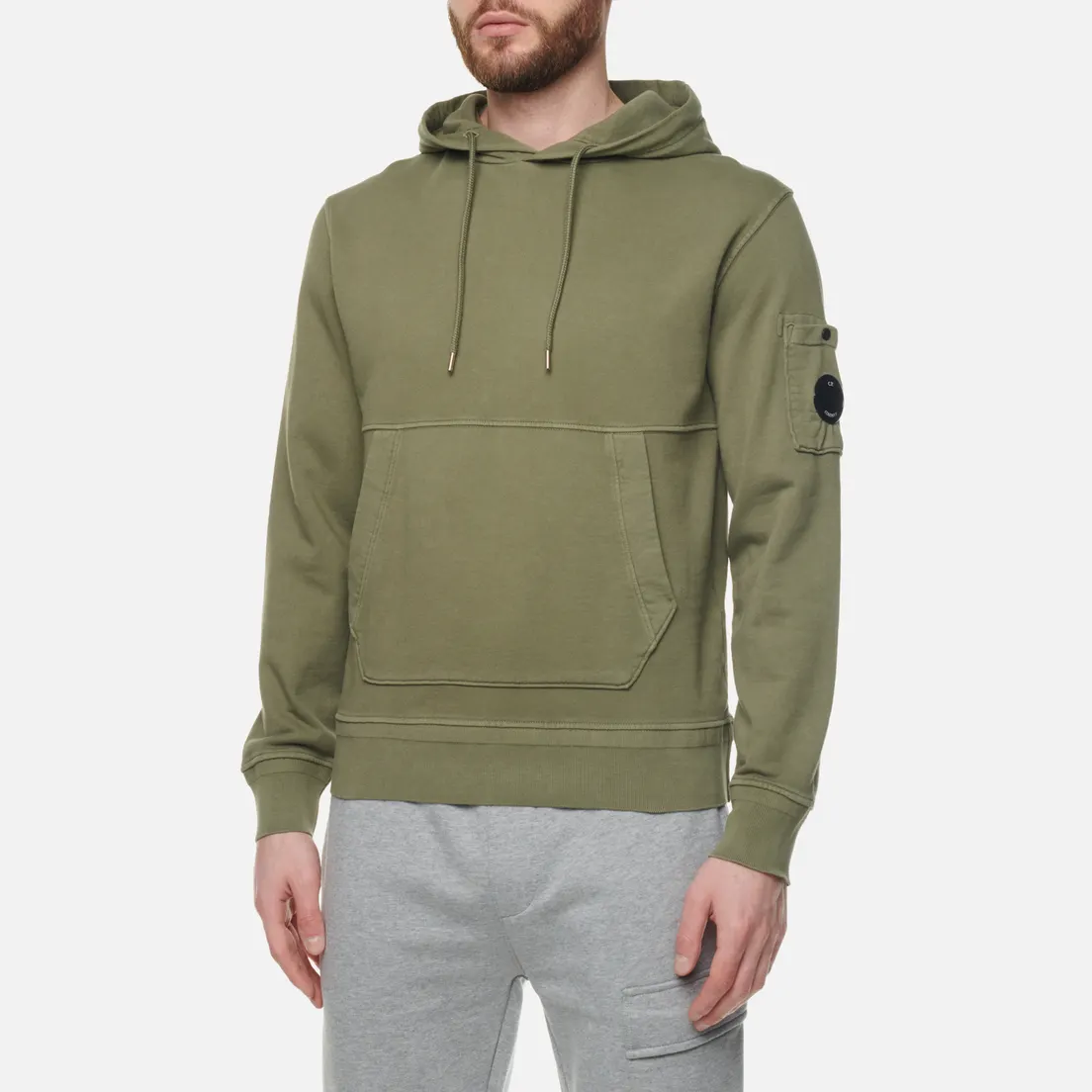 C.P. Company Мужская толстовка Cotton Fleece Hoodie Resist Dyed