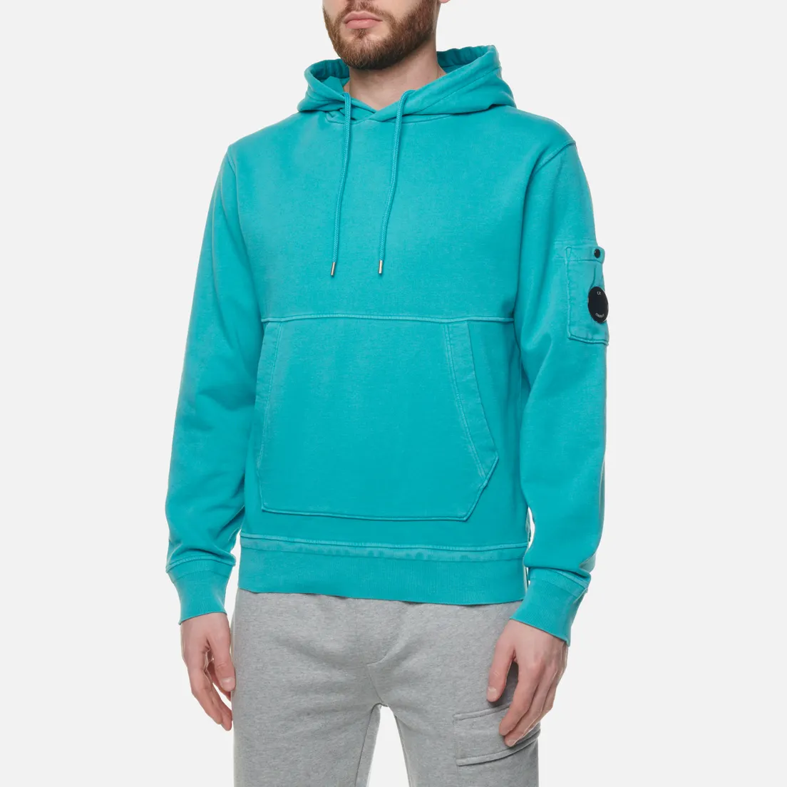 C.P. Company Мужская толстовка Cotton Fleece Hoodie Resist Dyed