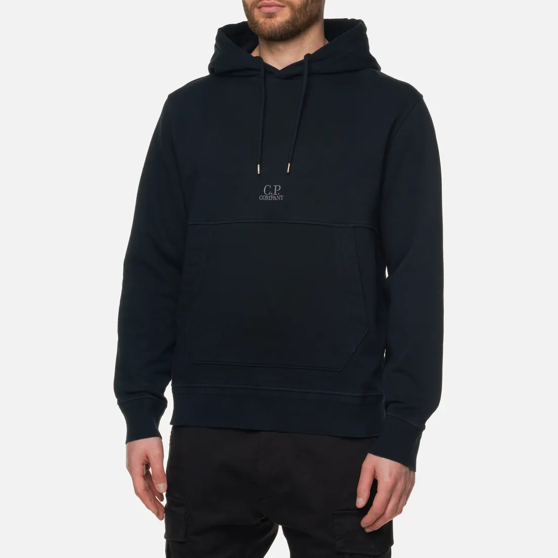 C.P. Company Мужская толстовка Cotton Fleece Logo Hoodie Garment Dyed