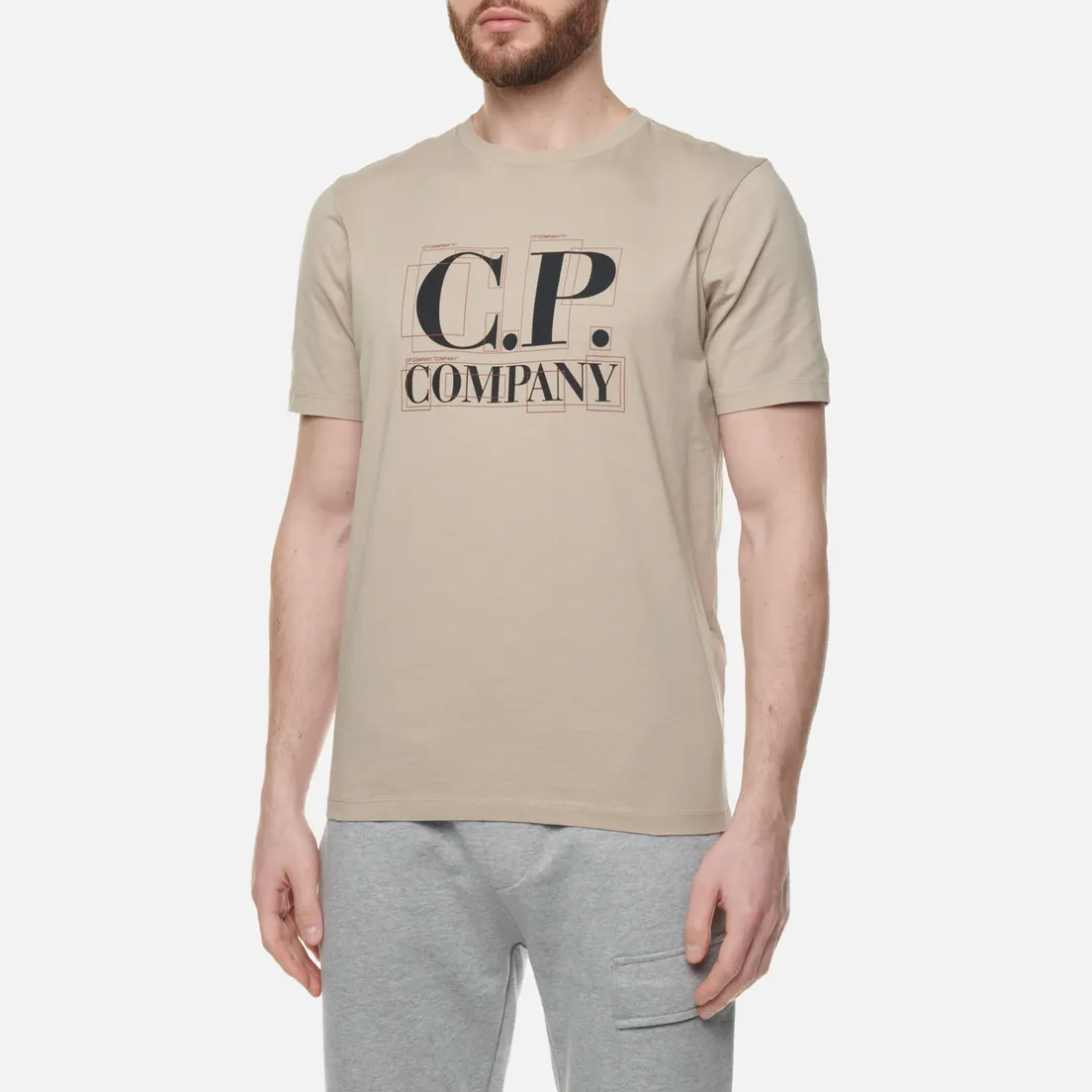 C.P. Company Мужская футболка 30/1 Jersey Large Graphic Logo