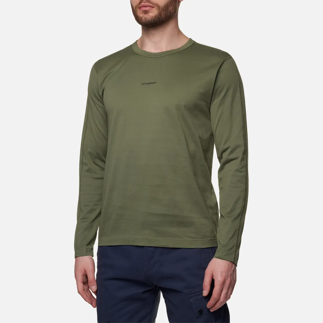 C.P. Company Мужской лонгслив 70/2 Mercerized Jersey Twisted Logo