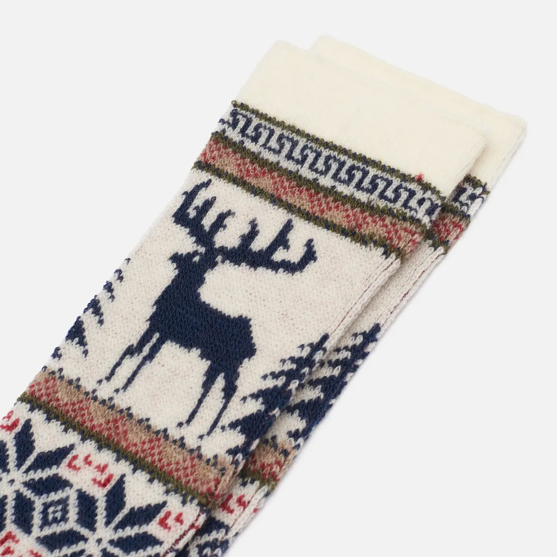 Anonymous Ism Носки Wool Deer Snow Jacquard Crew