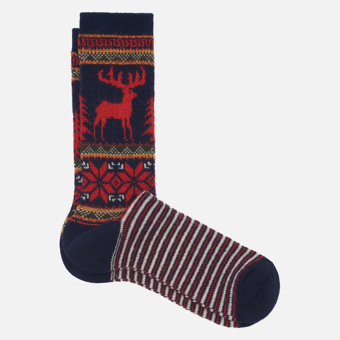 Anonymous Ism Носки Wool Deer Snow Jacquard Crew