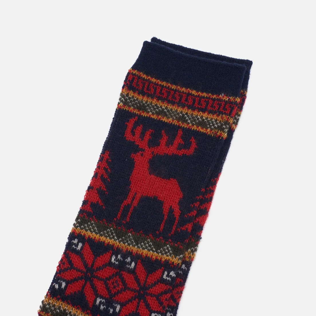 Anonymous Ism Носки Wool Deer Snow Jacquard Crew