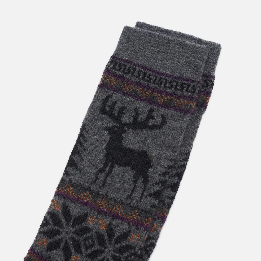 Anonymous Ism Носки Wool Deer Snow Jacquard Crew