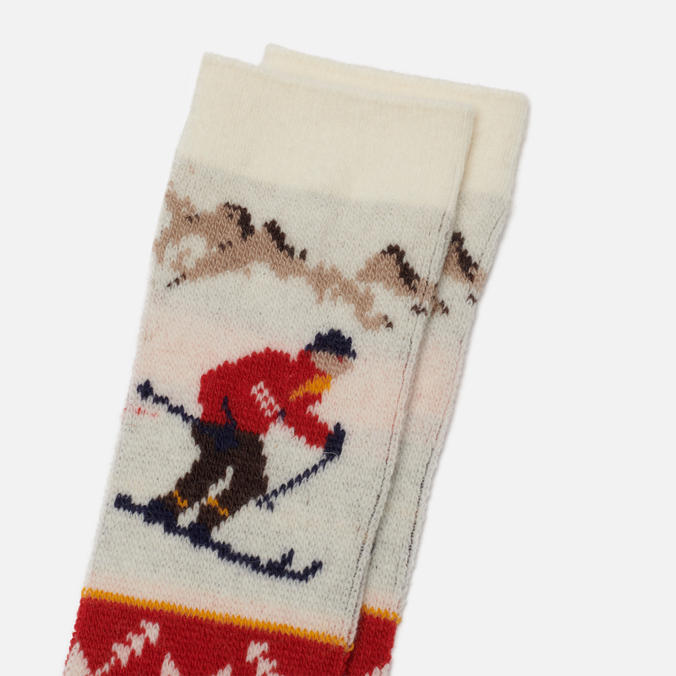 Носки Anonymous Ism, цвет бежевый, размер 44-46 15621100-02 Wool Ski Jacquard Crew - фото 2