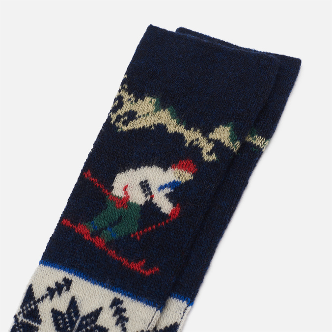 Носки Anonymous Ism, цвет синий, размер 44-46 15621100-49 Wool Ski Jacquard Crew - фото 2