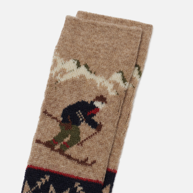 Носки Anonymous Ism, цвет бежевый, размер 41-44 15621100-74 Wool Ski Jacquard Crew - фото 2