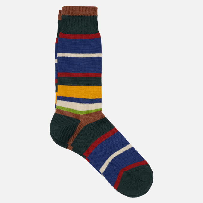 Носки Anonymous Ism Multi Stripes Crew, цвет зелёный