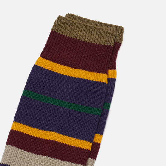 Носки Anonymous Ism Multi Stripes Crew Wine