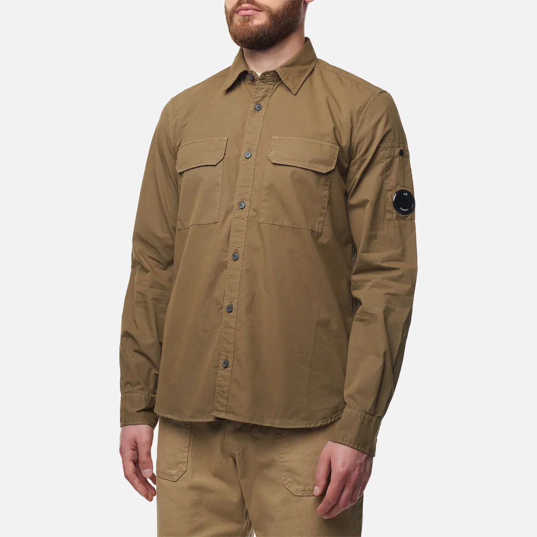 C.P. Company Мужская рубашка Gabardine Buttoned Lens