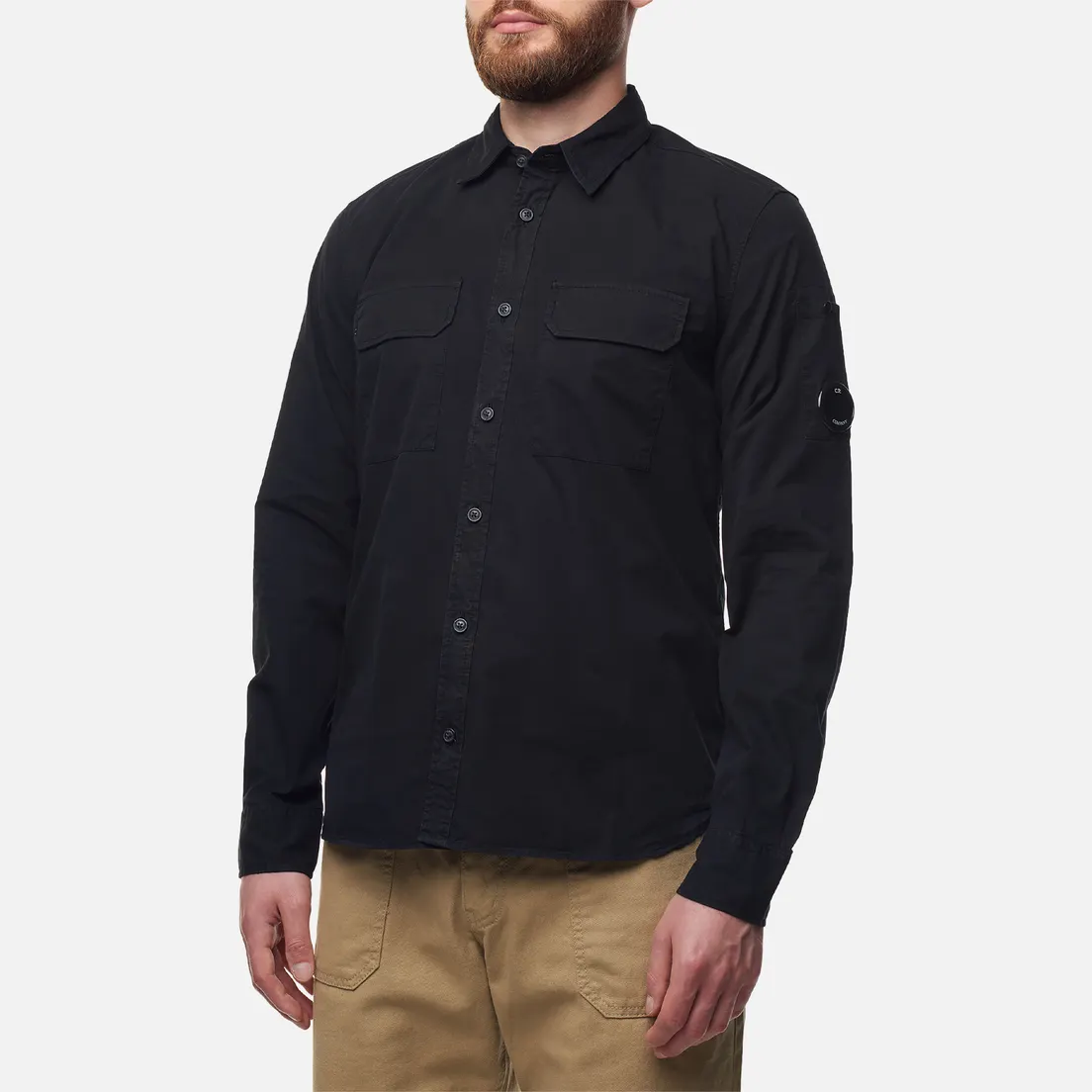 C.P. Company Мужская рубашка Gabardine Buttoned Lens
