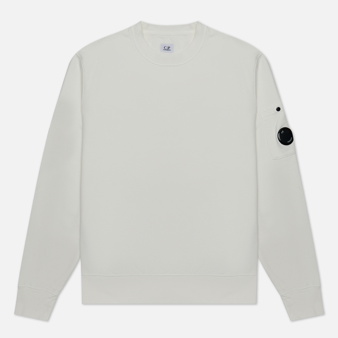 C.P. Company Мужская толстовка Brushed & Emerized Diagonal Fleece Lens Garment Dyed
