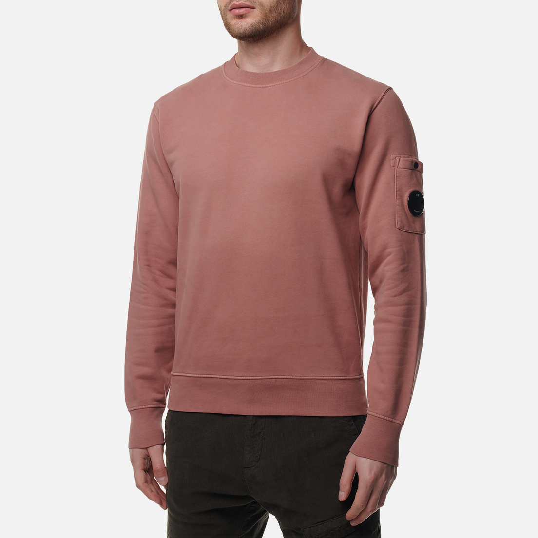 C.P. Company Мужская толстовка Brushed & Emerized Diagonal Fleece Lens Resist Dyed