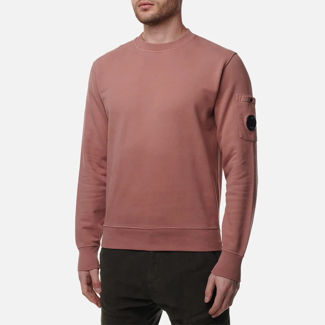 C.P. Company Мужская толстовка Brushed & Emerized Diagonal Fleece Lens Resist Dyed