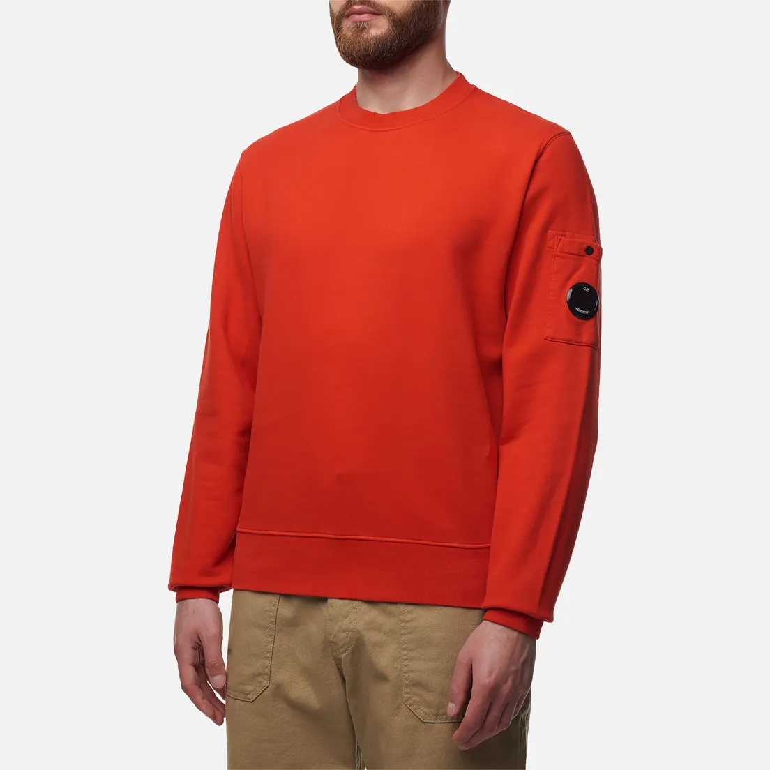 C.P. Company Мужская толстовка Brushed & Emerized Diagonal Fleece Lens Resist Dyed