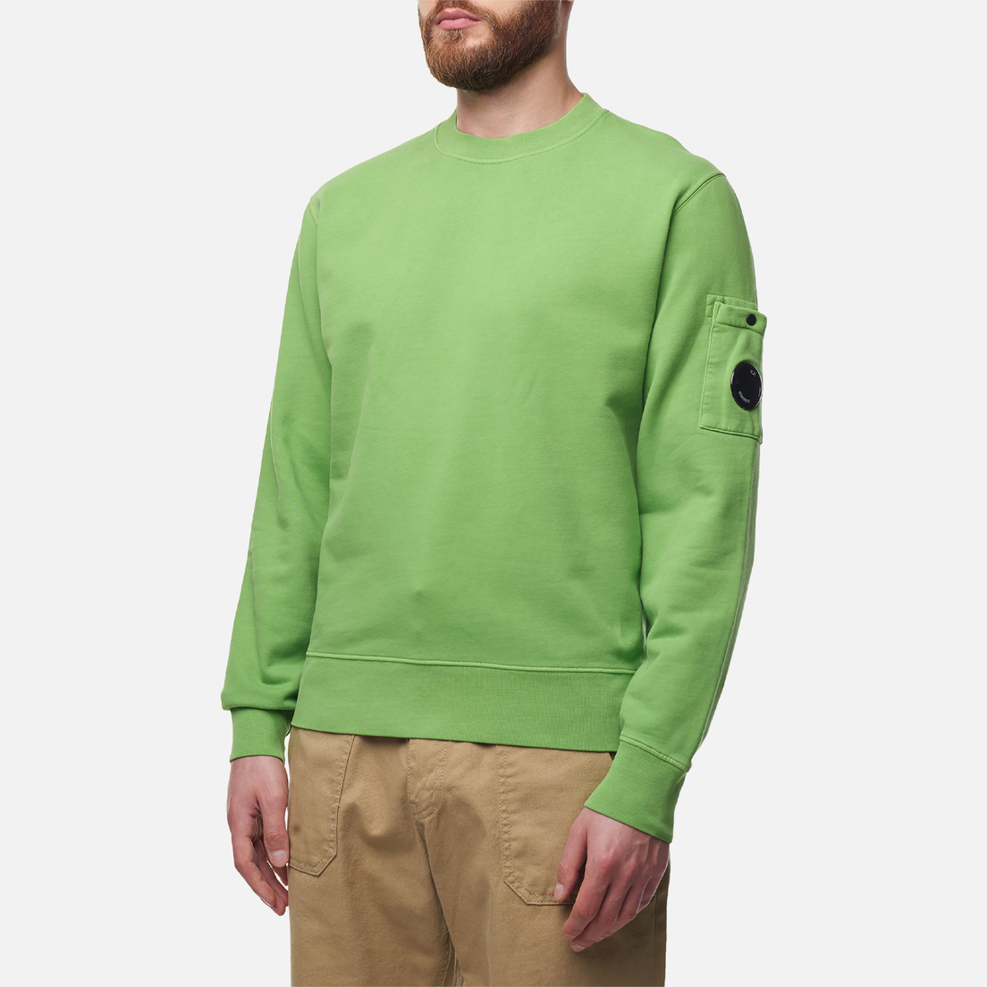 C.P. Company Мужская толстовка Brushed & Emerized Diagonal Fleece Lens Resist Dyed