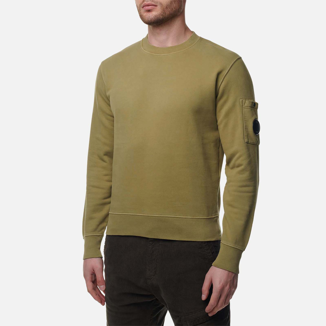 C.P. Company Мужская толстовка Brushed & Emerized Diagonal Fleece Lens Resist Dyed