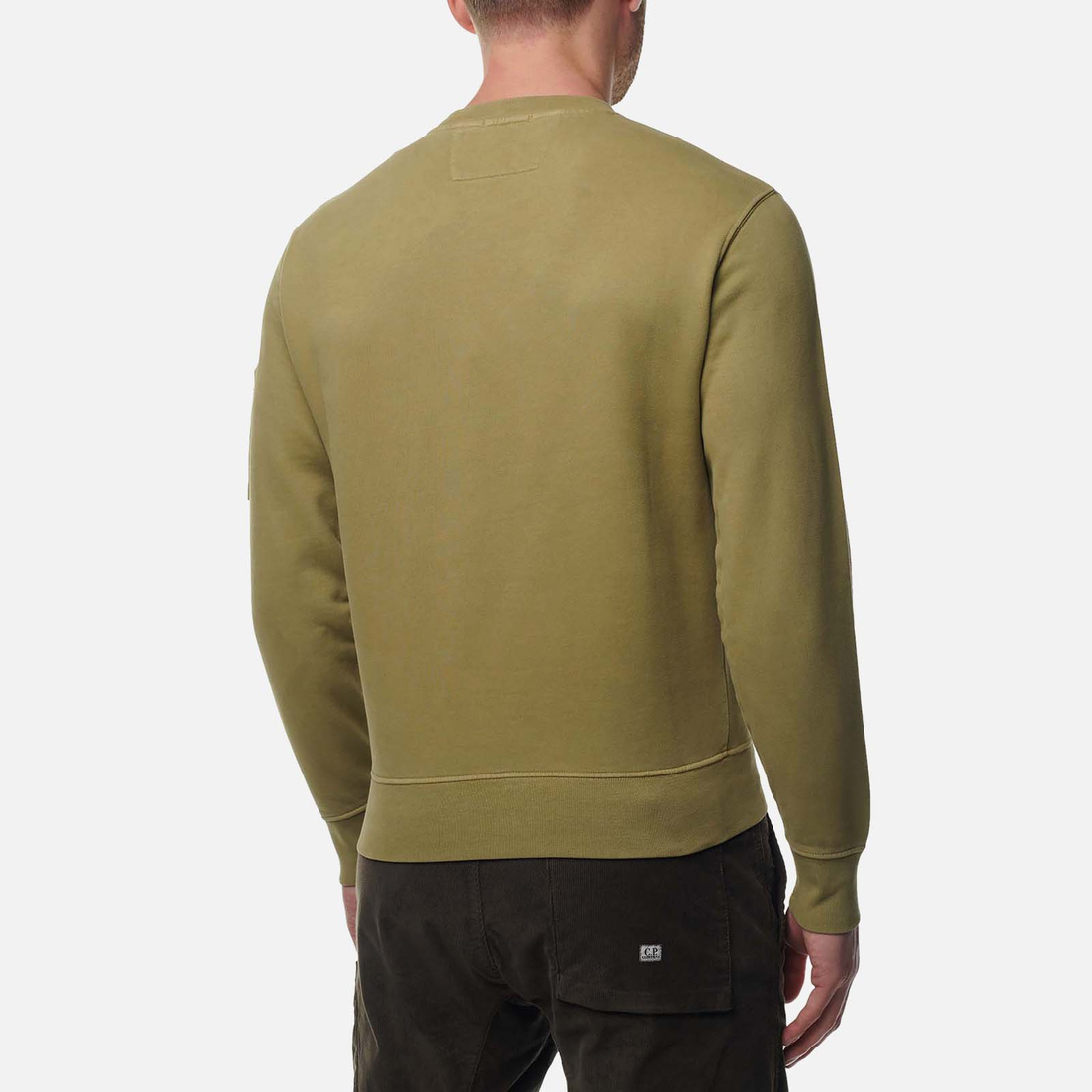 C.P. Company Мужская толстовка Brushed & Emerized Diagonal Fleece Lens Resist Dyed
