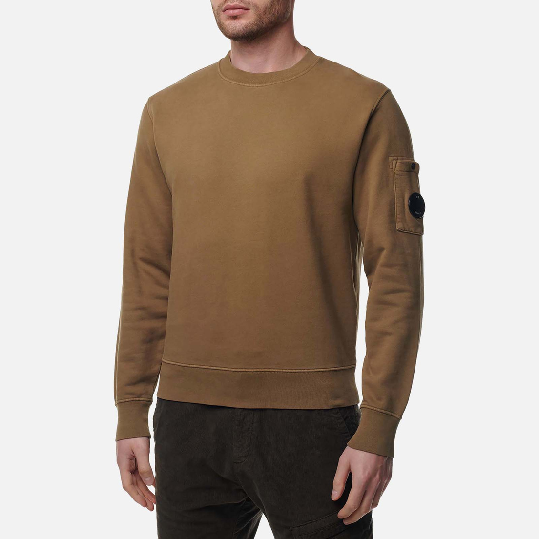 C.P. Company Мужская толстовка Brushed & Emerized Diagonal Fleece Lens Resist Dyed