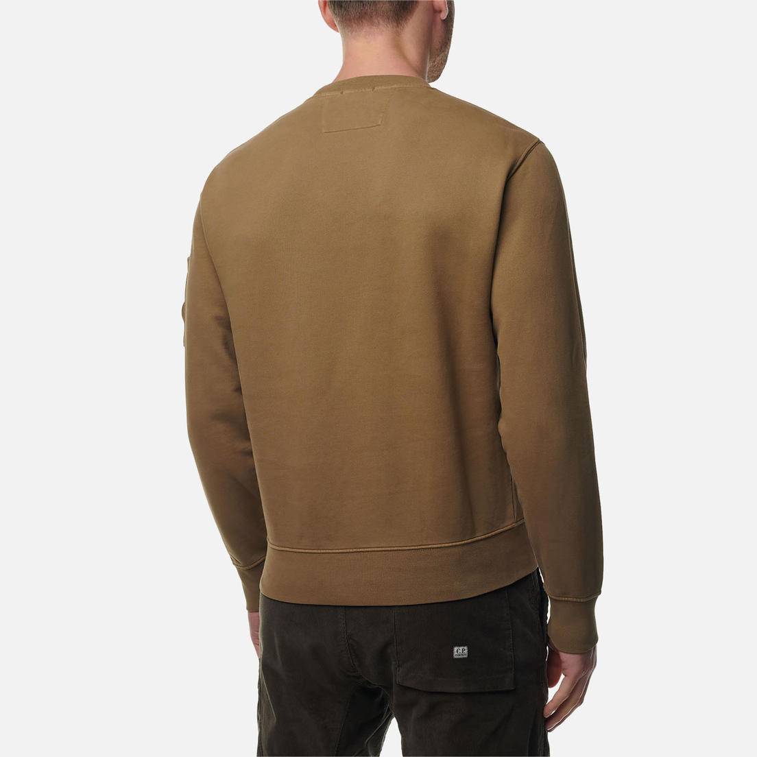 C.P. Company Мужская толстовка Brushed & Emerized Diagonal Fleece Lens Resist Dyed