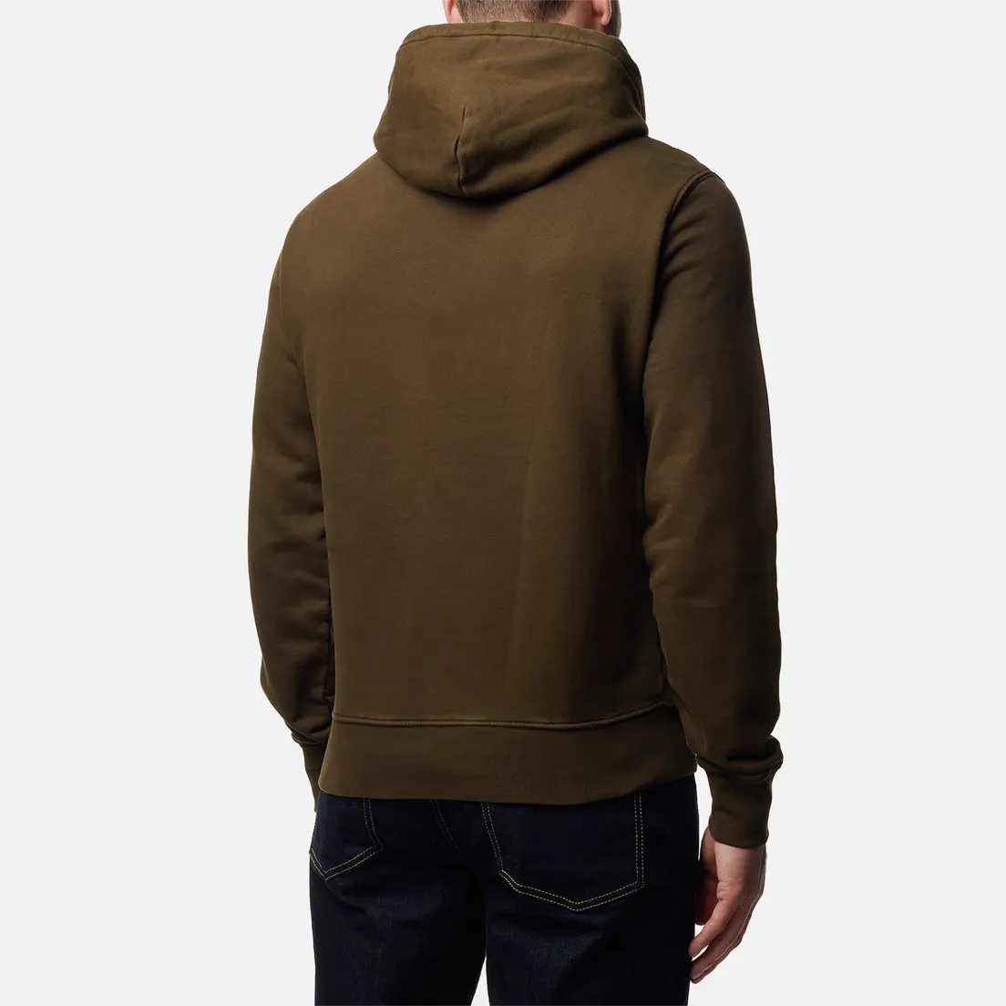 C.P. Company Мужская толстовка Brushed & Emerized Diagonal Fleece Lens Hoodie Garment Dyed