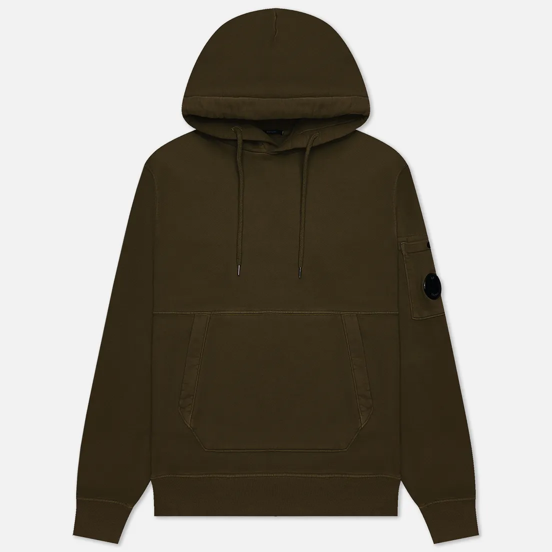 C.P. Company Мужская толстовка Brushed & Emerized Diagonal Fleece Lens Hoodie Garment Dyed