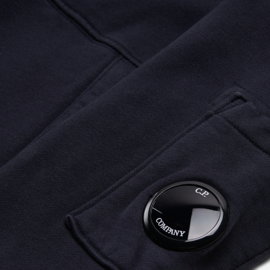 C.P. Company Мужская толстовка Brushed & Emerized Diagonal Fleece Lens Hoodie Garment Dyed
