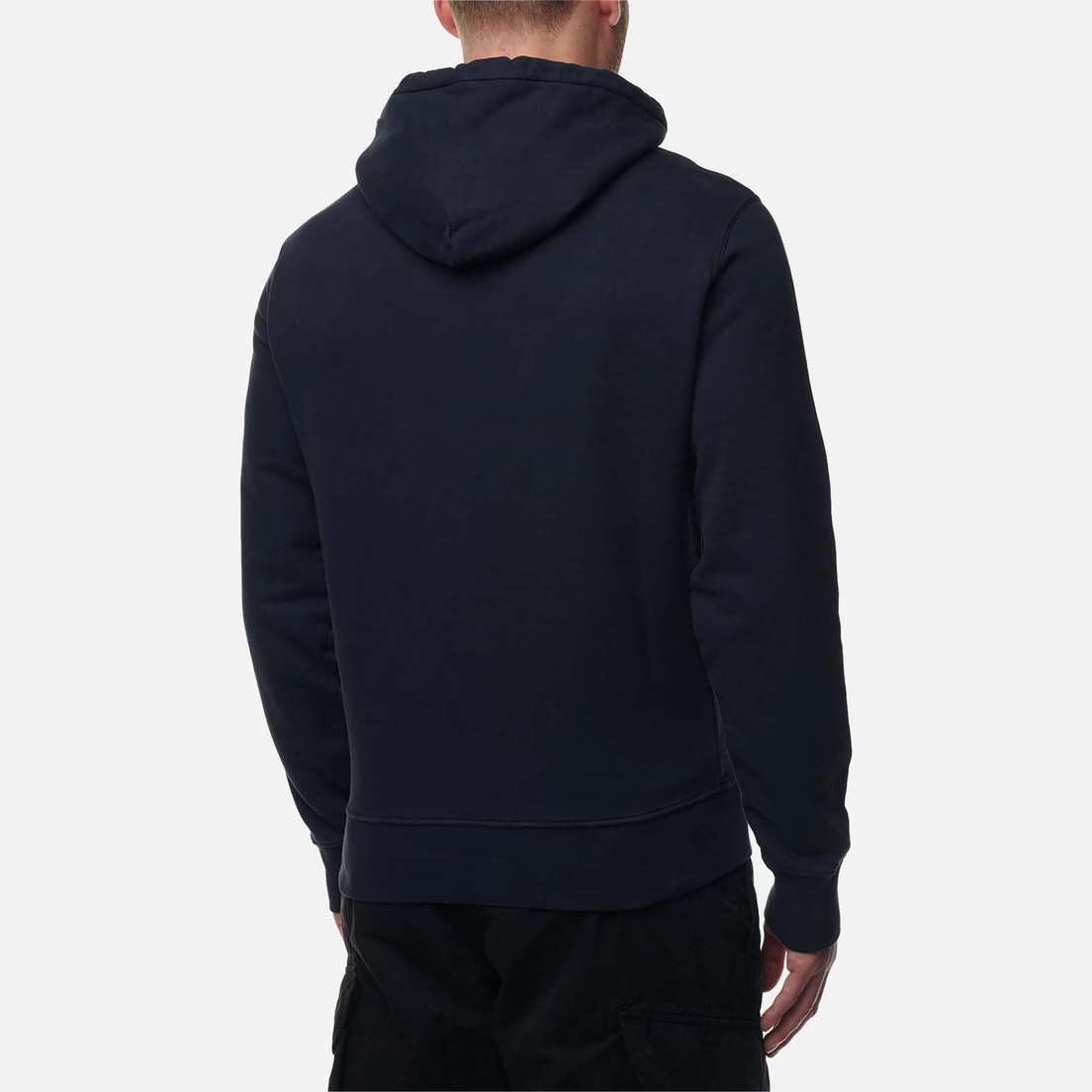 C.P. Company Мужская толстовка Brushed & Emerized Diagonal Fleece Lens Hoodie Garment Dyed
