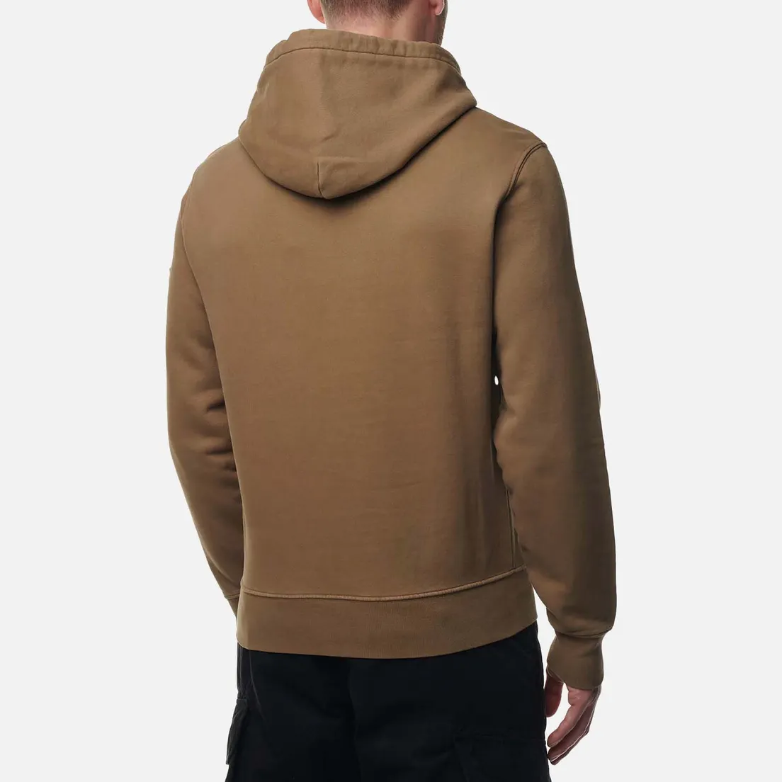 C.P. Company Мужская толстовка Brushed & Emerized Diagonal Fleece Lens Hoodie Resist Dyed
