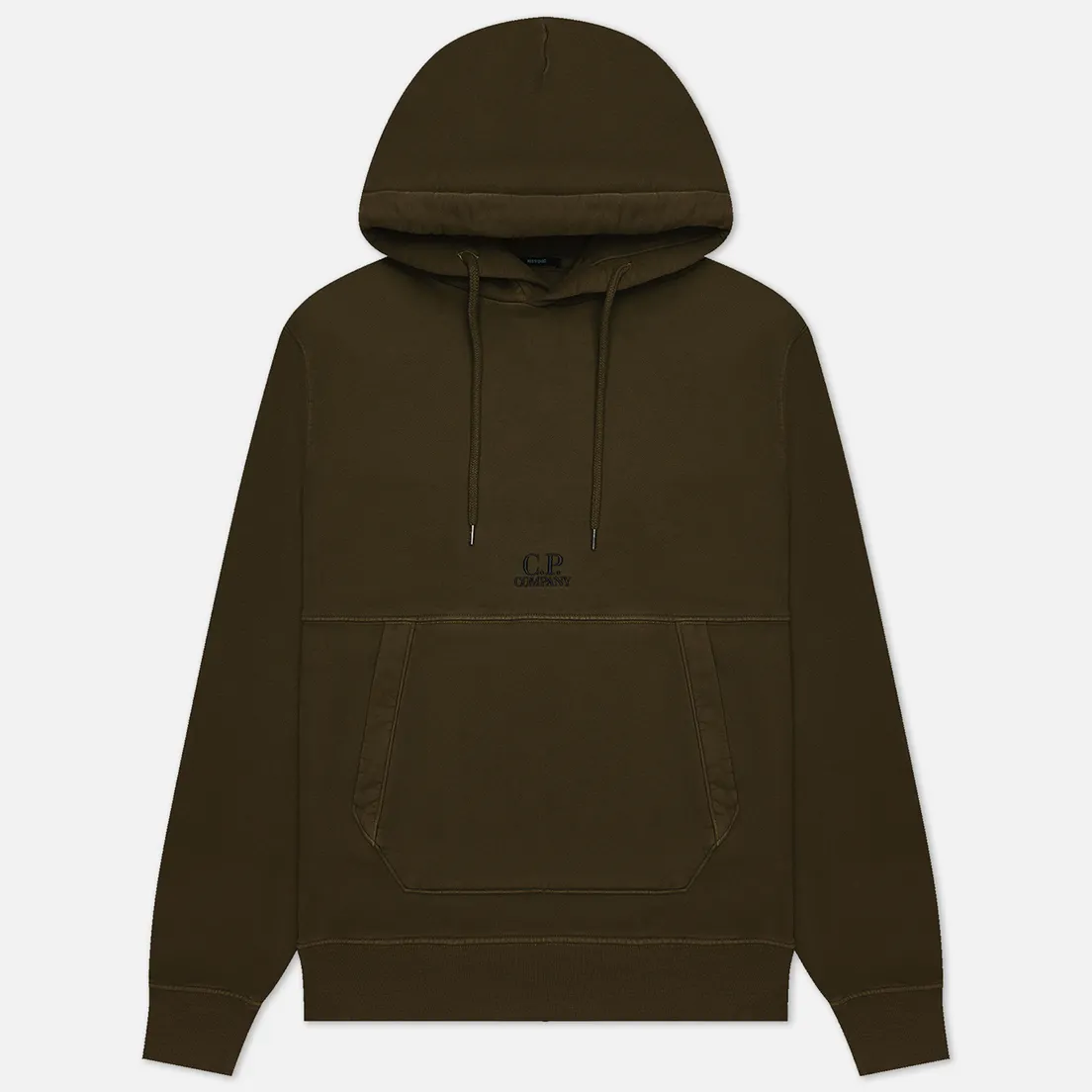 C.P. Company Мужская толстовка Brushed & Emerized Diagonal Fleece Logo Garment Dyed