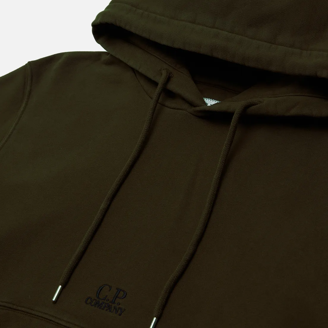 C.P. Company Мужская толстовка Brushed & Emerized Diagonal Fleece Logo Garment Dyed