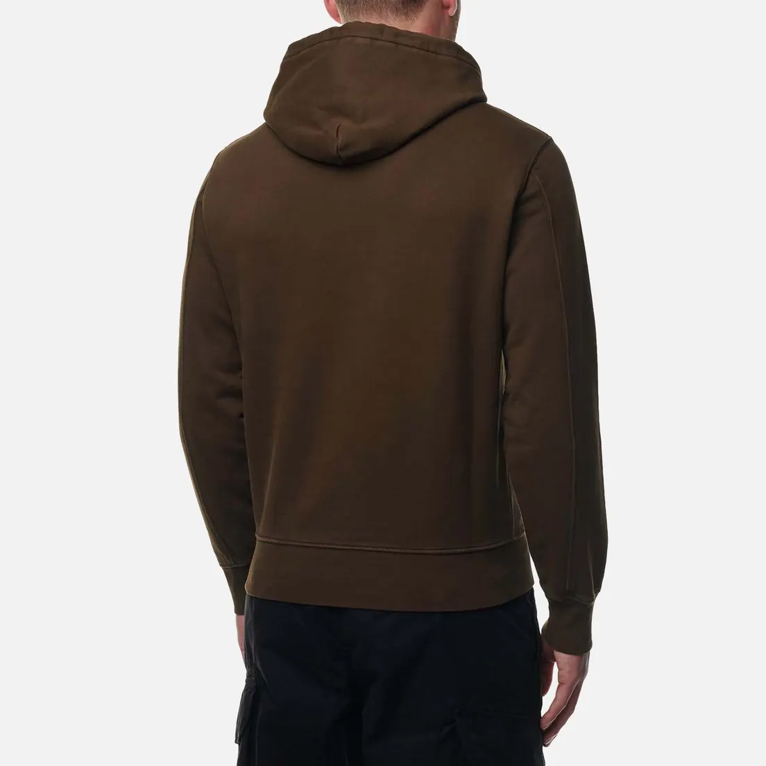 C.P. Company Мужская толстовка Brushed & Emerized Diagonal Fleece Logo Garment Dyed