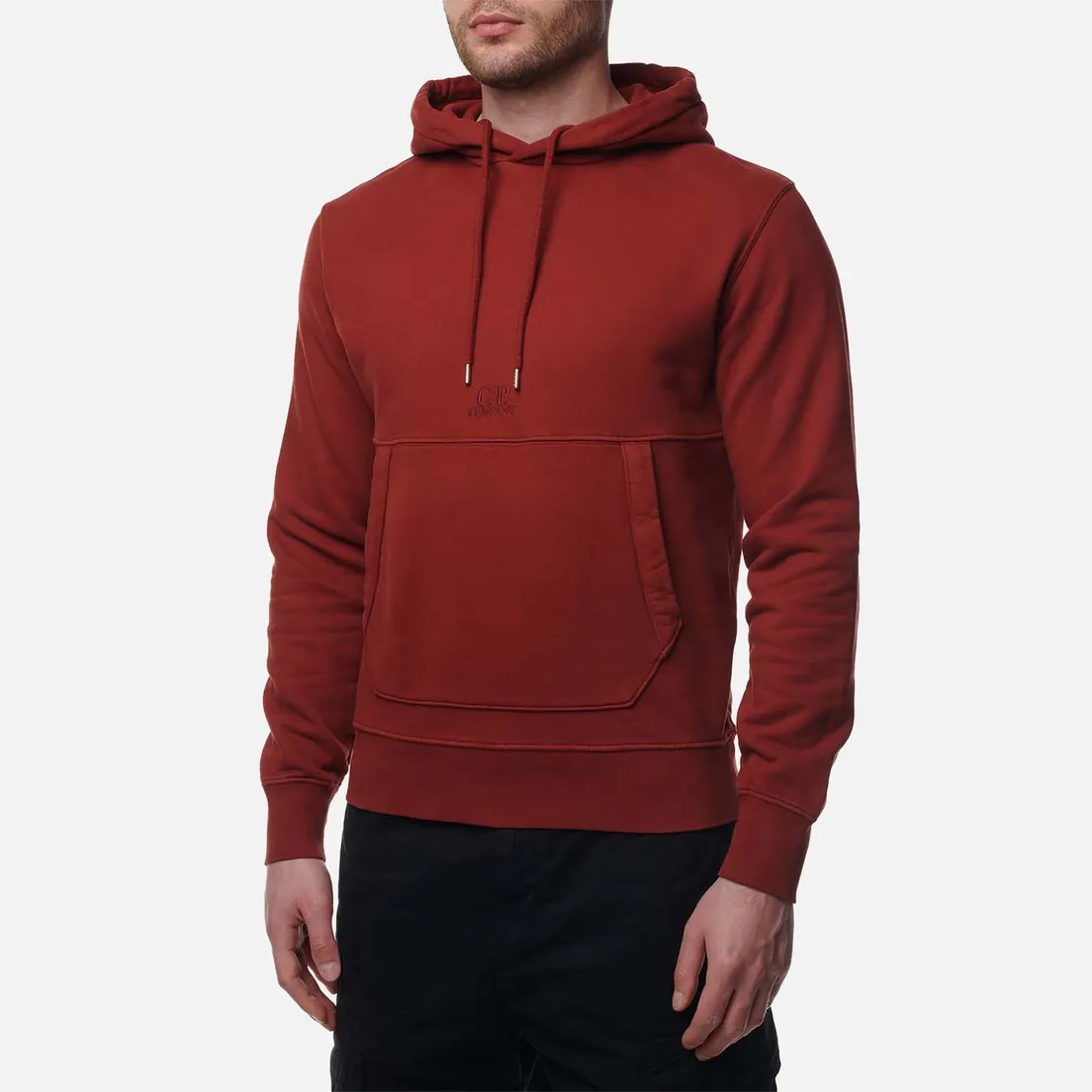C.P. Company Мужская толстовка Brushed & Emerized Diagonal Fleece Logo Resist Dyed